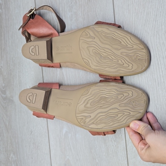 Earth Women IVY Symphony  Ankle Leather Heels Sandals shoes sz 9.5M - Picture 12 of 16